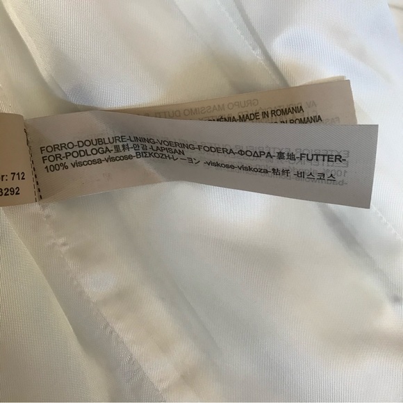 Massimo Dutti Cropped Oversized Blazer Jacket White 6 - Picture 15 of 16